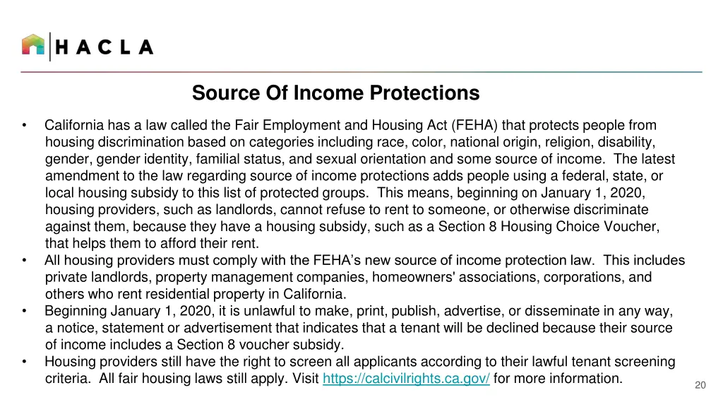 source of income protections