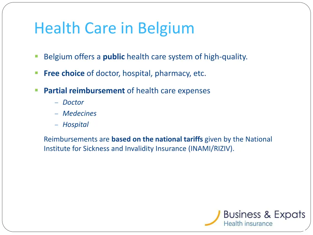 health care in belgium