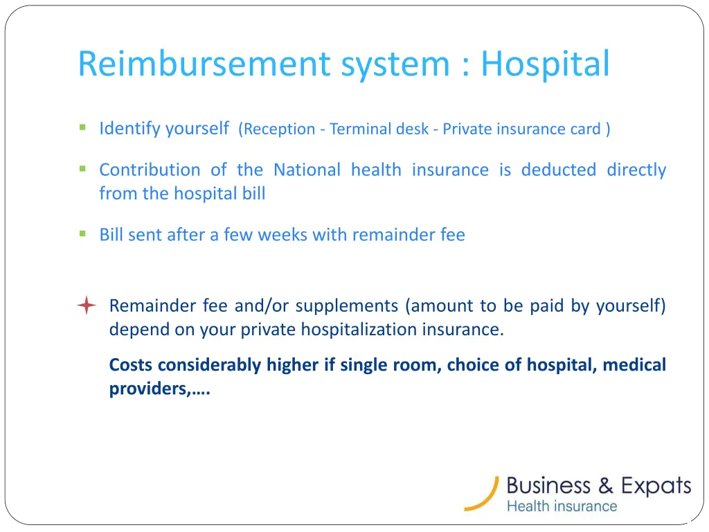 reimbursement system hospital