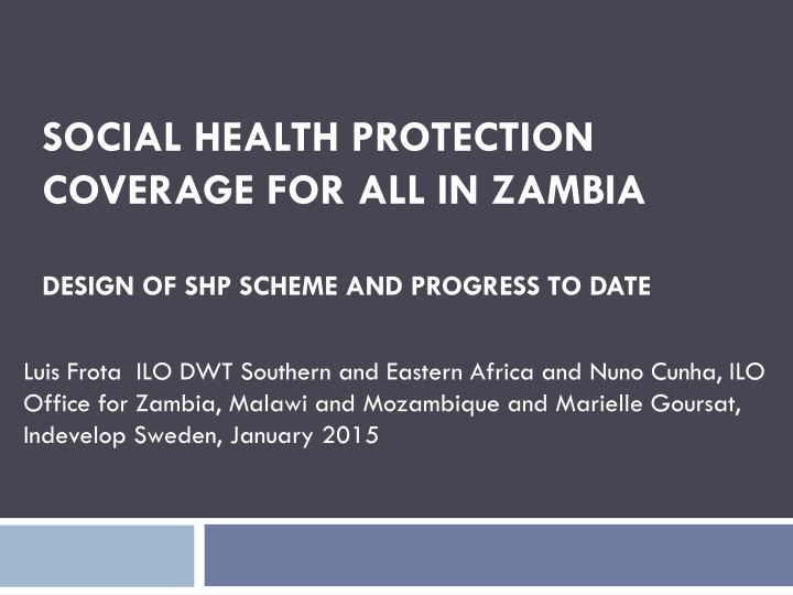 social health protection coverage