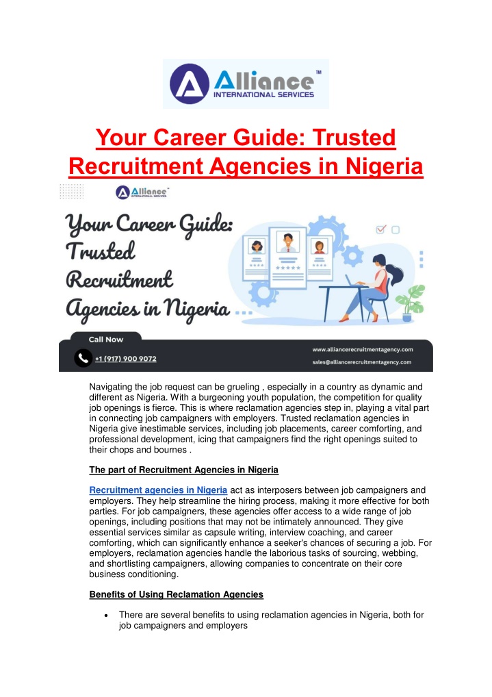 your career guide trusted recruitment agencies