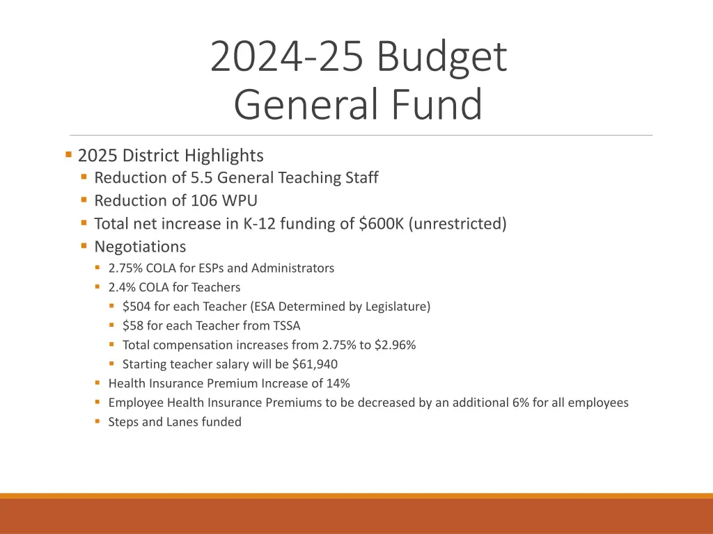 2024 25 budget general fund