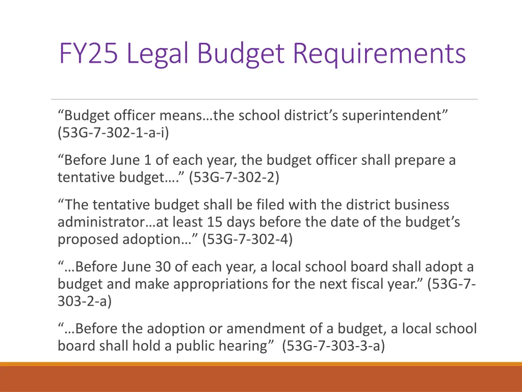 fy25 legal budget requirements