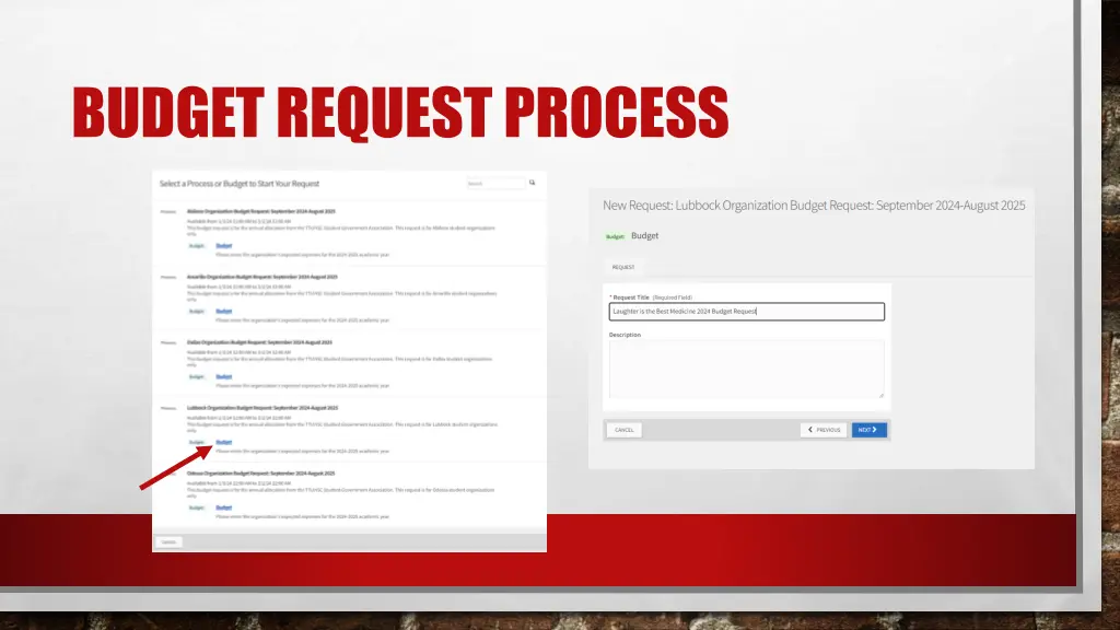 budget request process 1