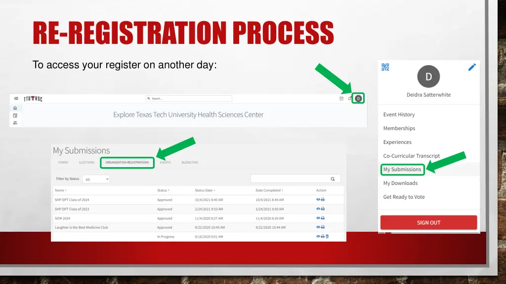 re registration process 1