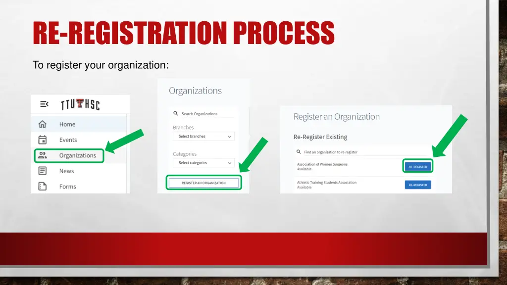 re registration process