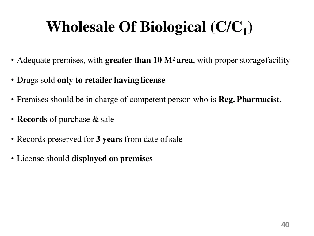 wholesale of biological c c 1