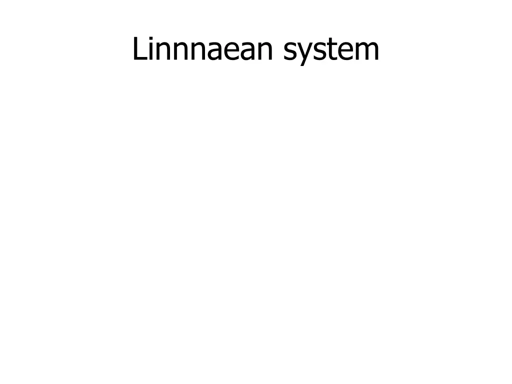 linnnaean system