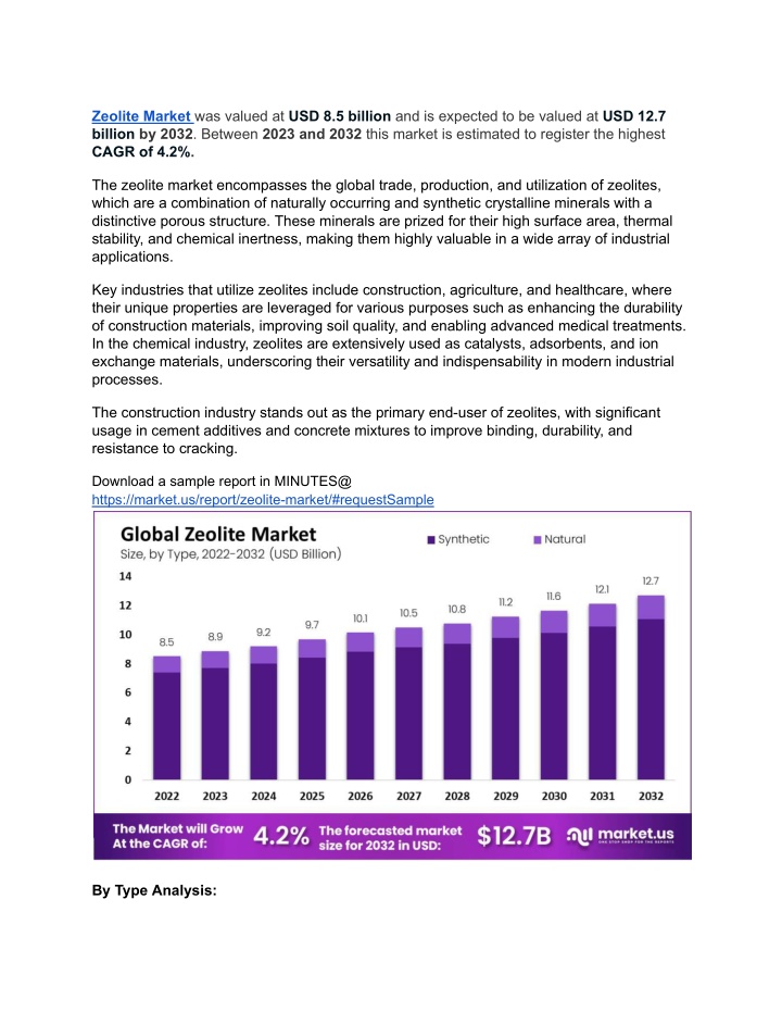 zeolite market was valued at usd 8 5 billion