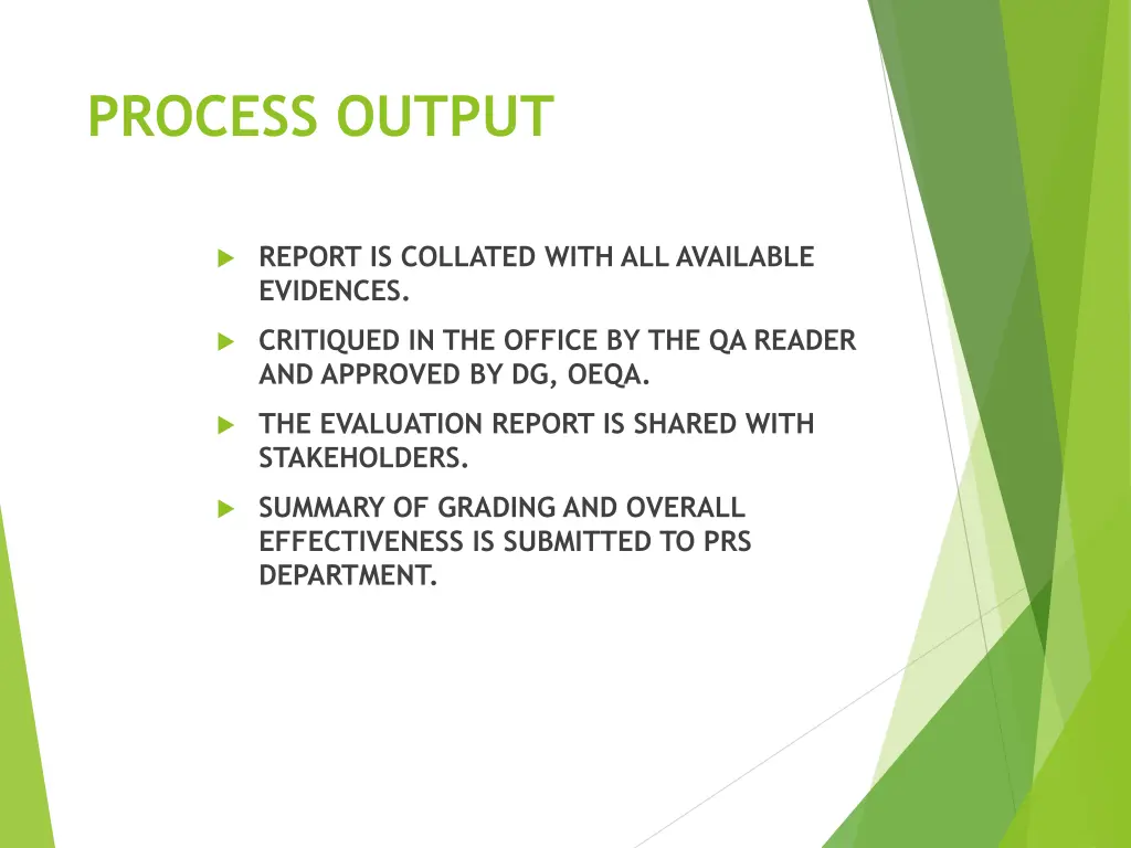 process output