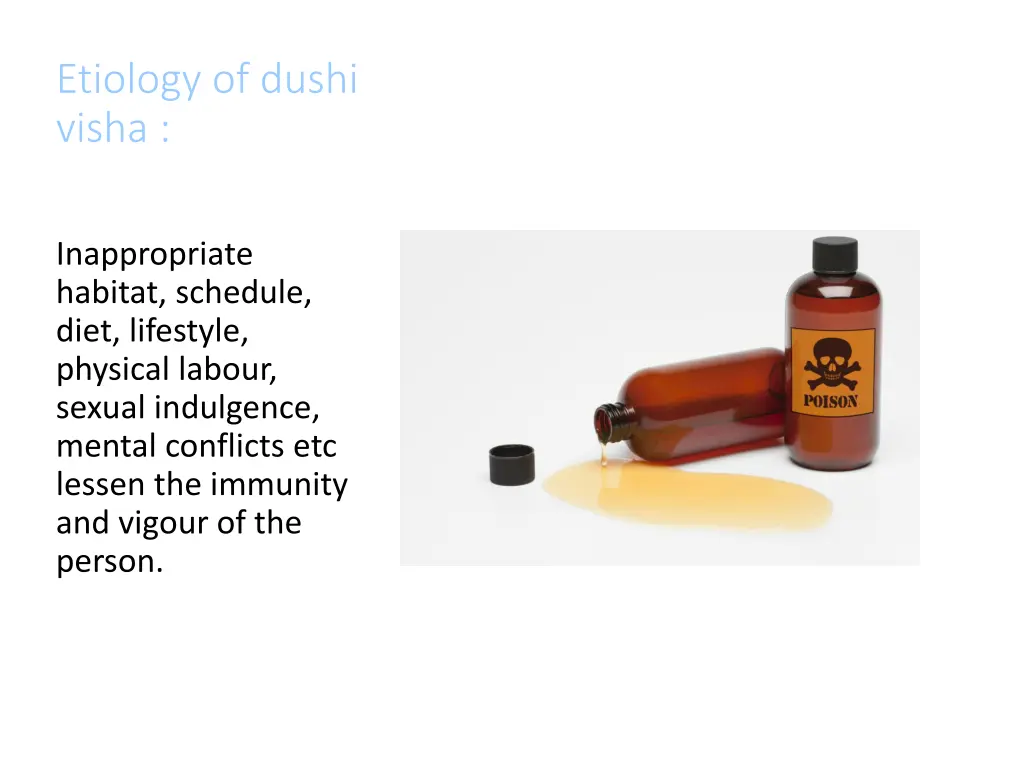 etiology of dushi visha