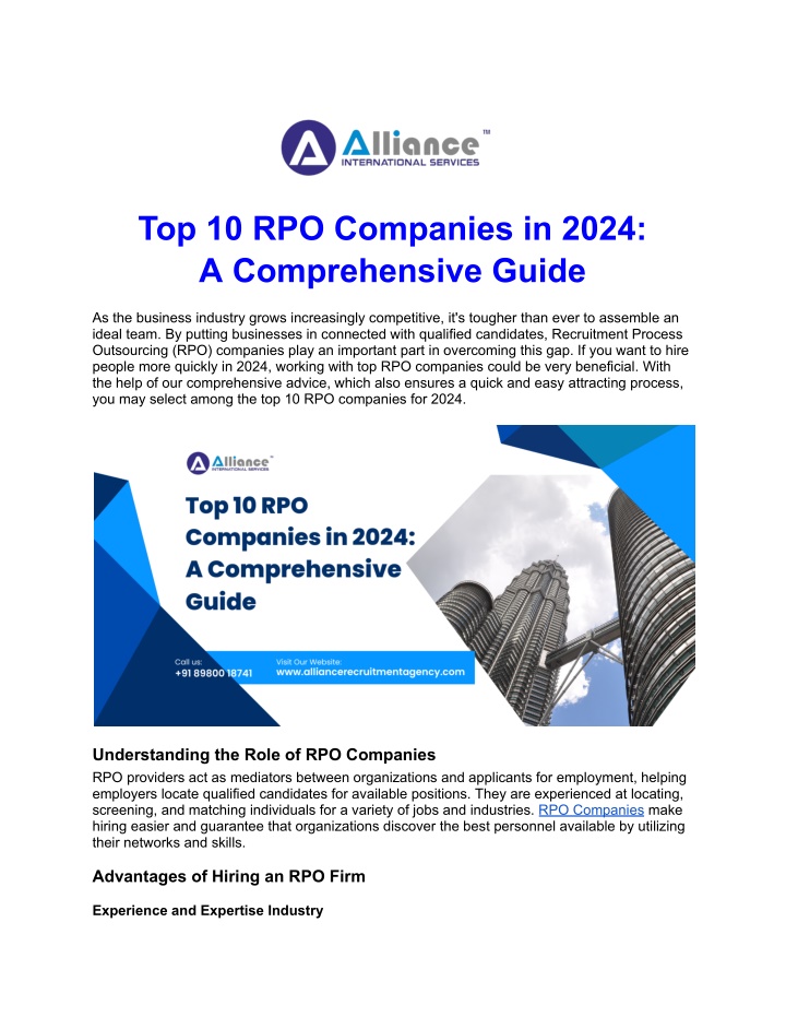 top 10 rpo companies in 2024 a comprehensive guide