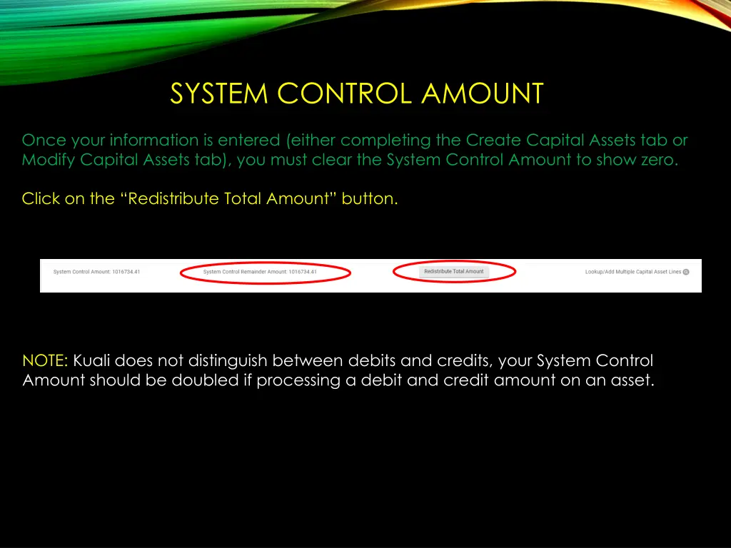 system control amount