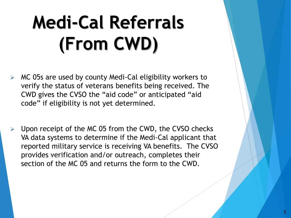 medi cal referrals from cwd