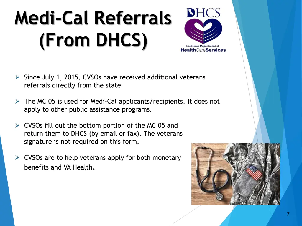 medi cal referrals from dhcs