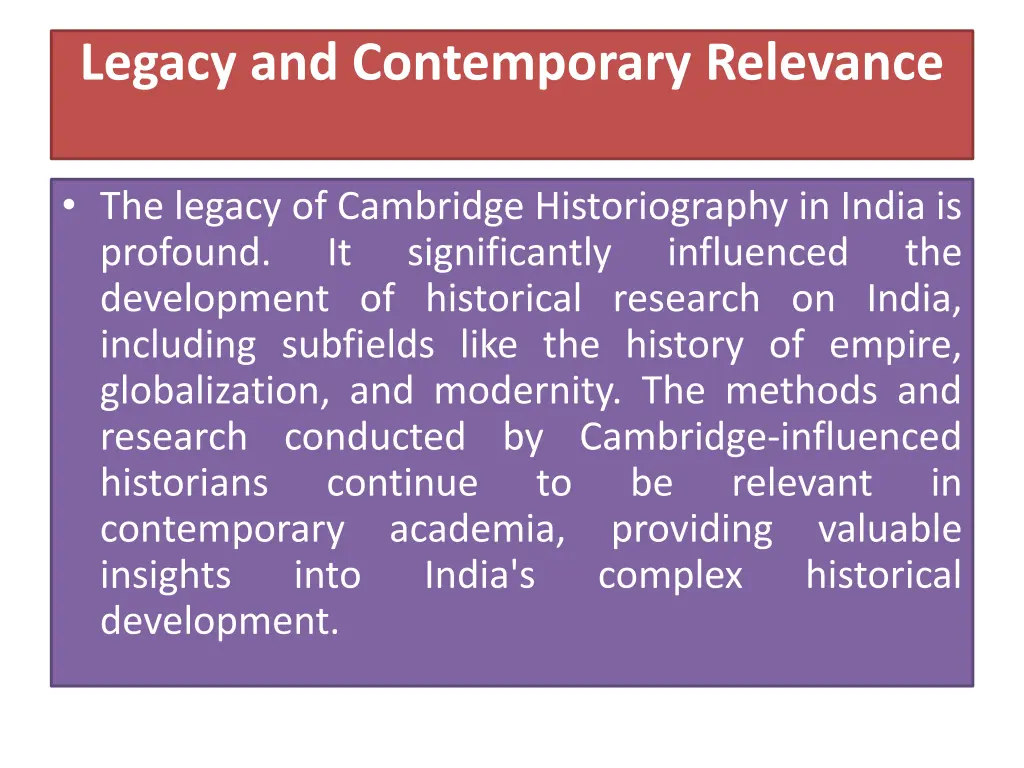 legacy and contemporary relevance