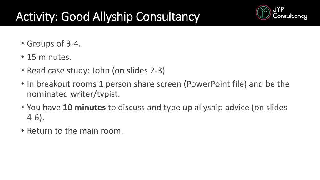 activity good allyship consultancy activity good