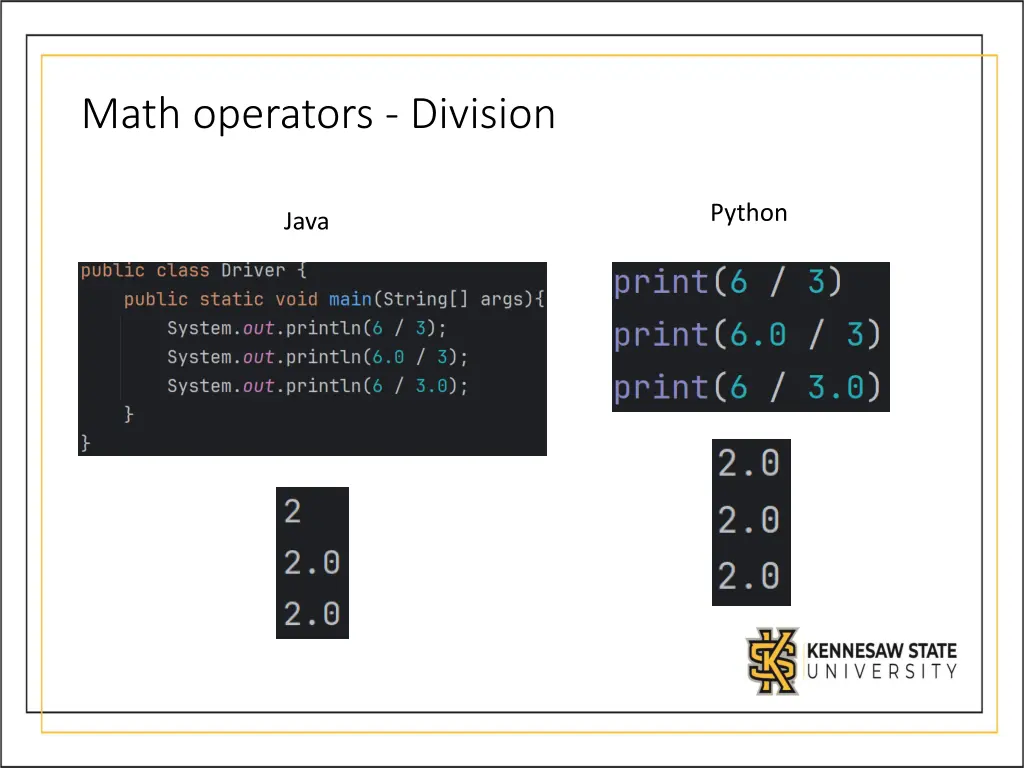 math operators division 1