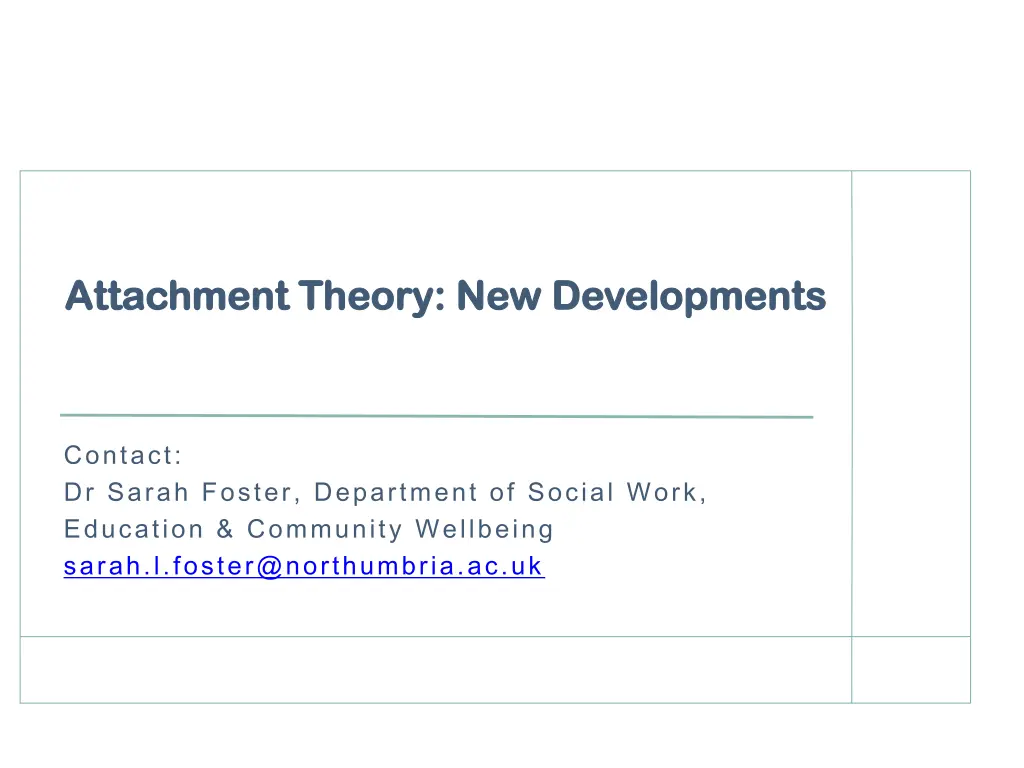 attachment theory new developments attachment 1