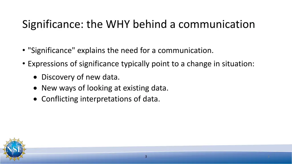 significance the why behind a communication