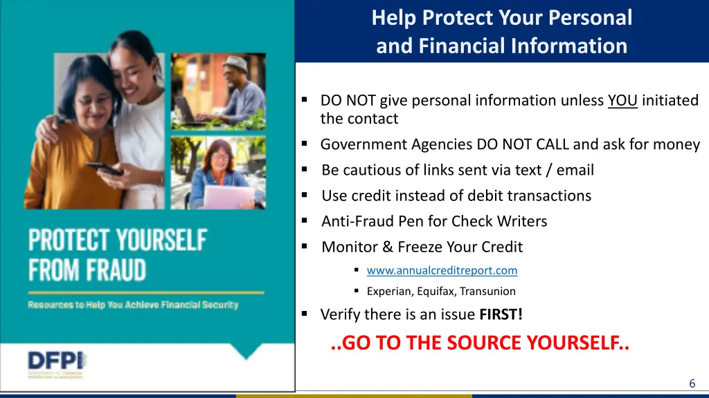 help protect your personal and financial