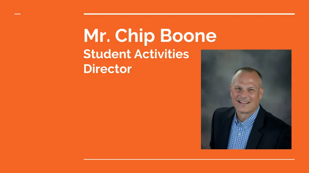 mr chip boone student activities director