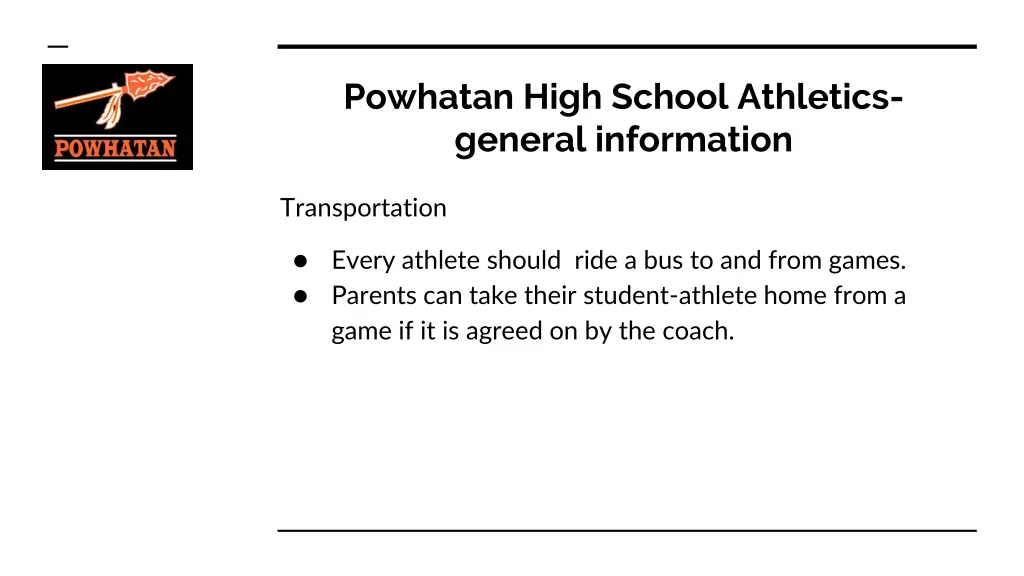 powhatan high school athletics general information 1