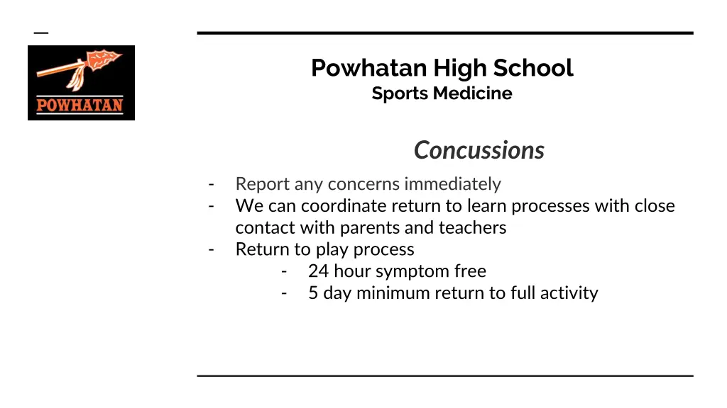 powhatan high school sports medicine 2