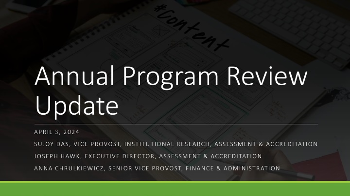 annual program review update