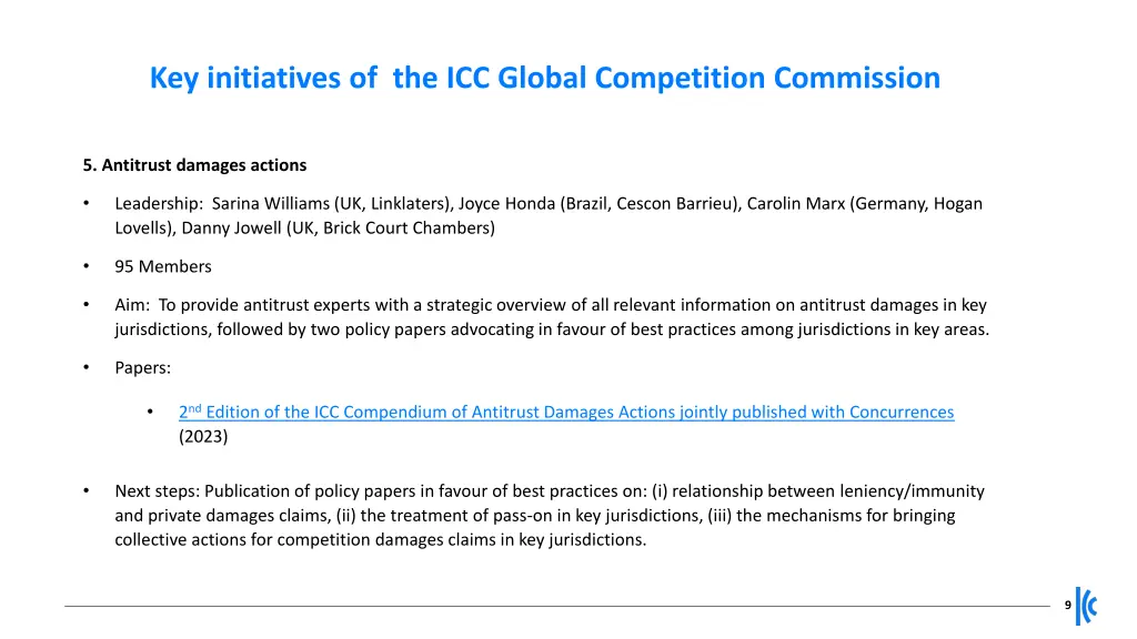 key initiatives of the icc global competition 4