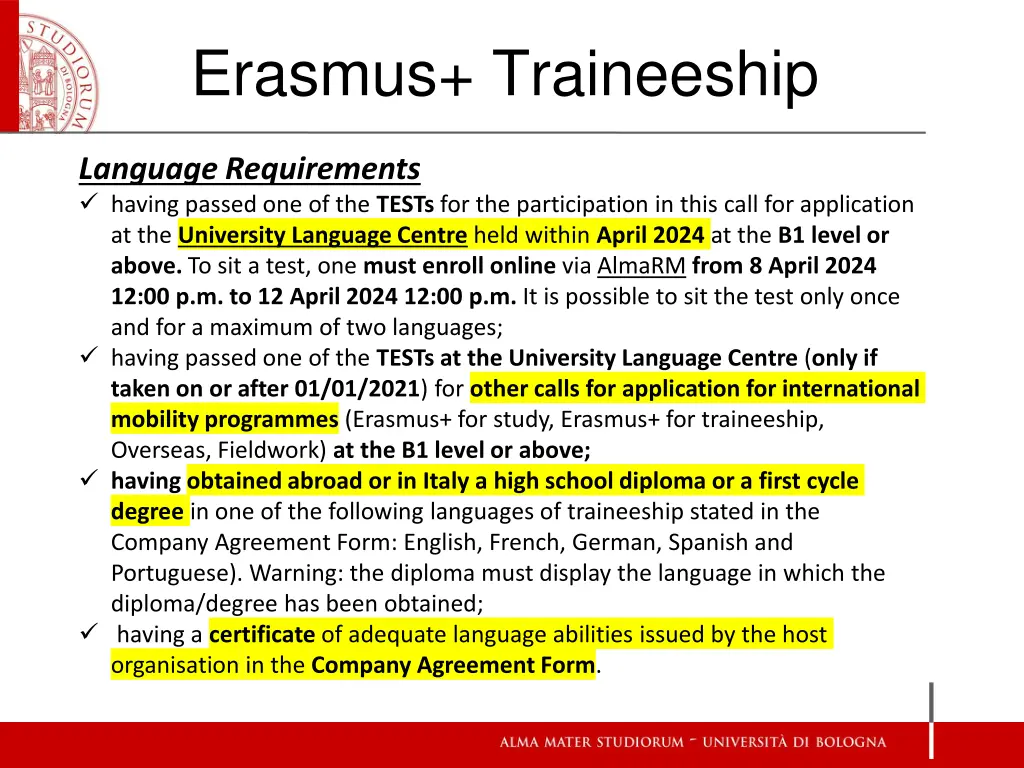 erasmus traineeship 8