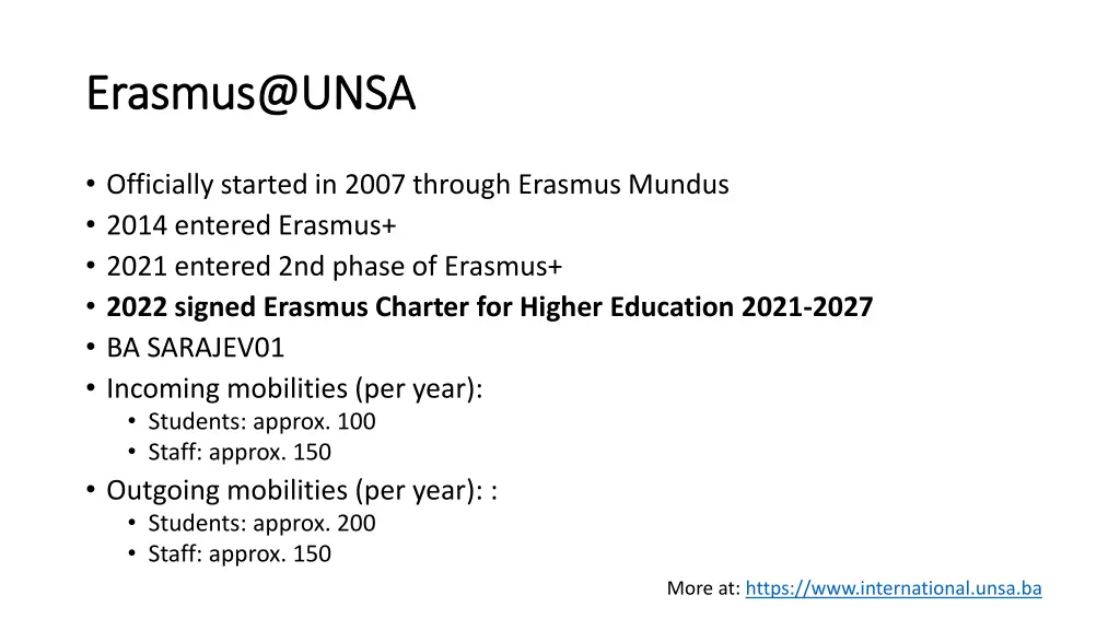 erasmus@unsa erasmus@unsa