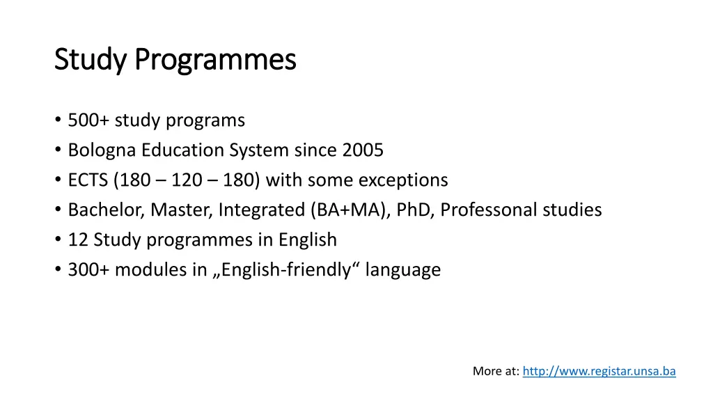 study programmes study programmes