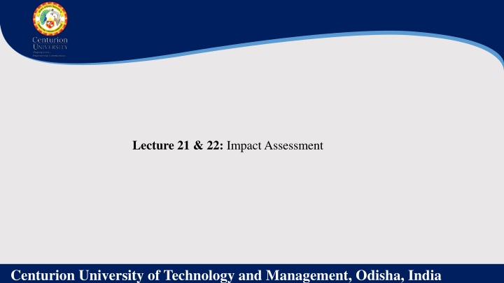 lecture 21 22 impact assessment