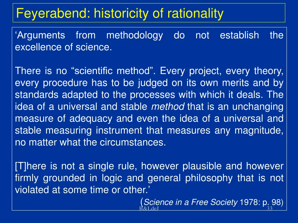 feyerabend historicity of rationality