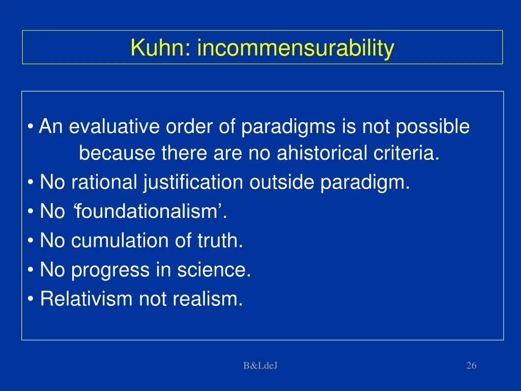 kuhn incommensurability