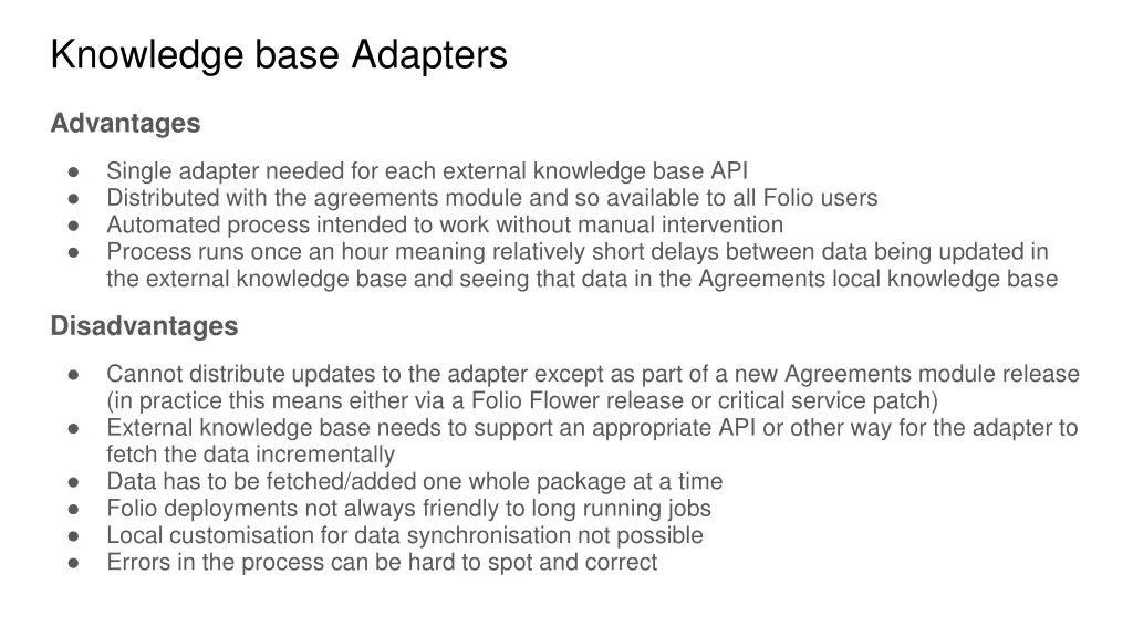 knowledge base adapters 1