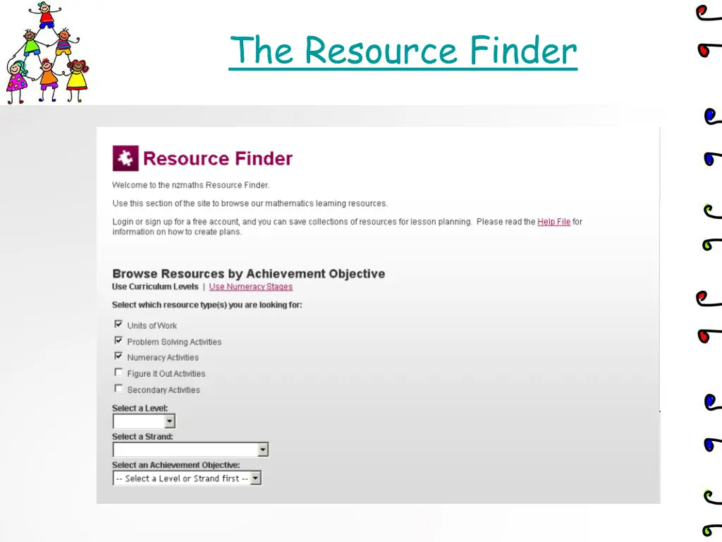 the resource finder