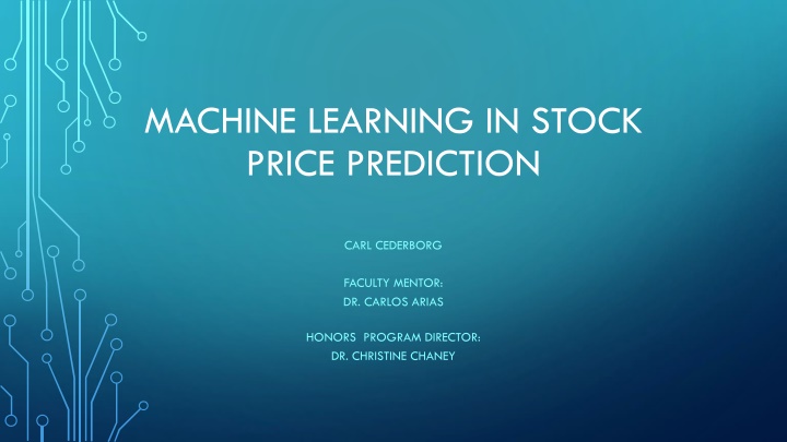 machine learning in stock price prediction