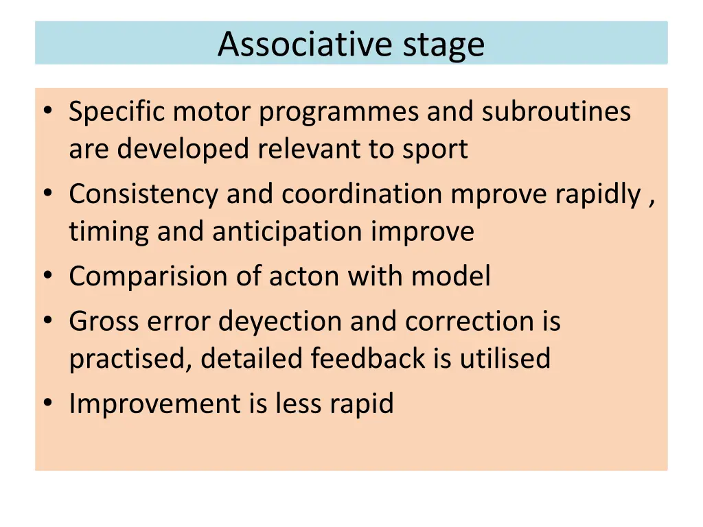 associative stage