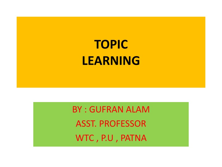 topic learning