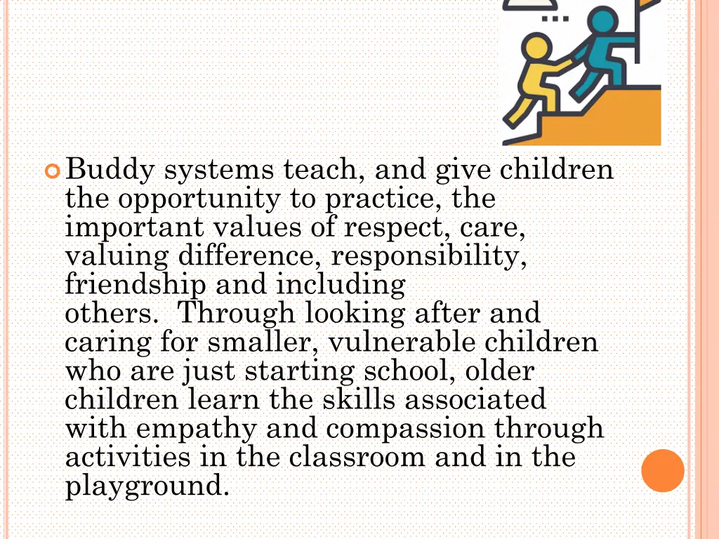 buddy systems teach and give children