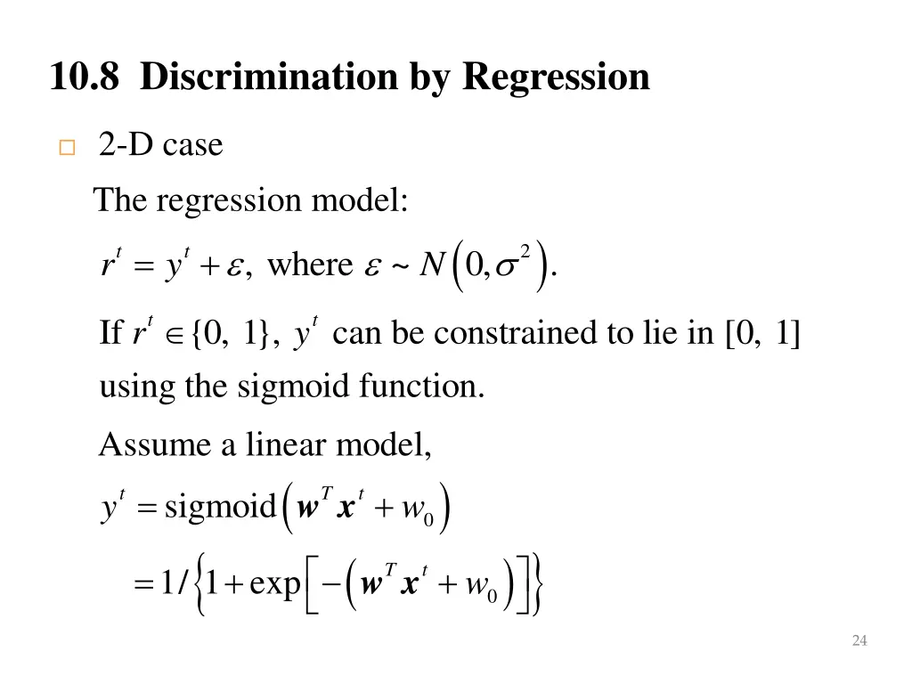 10 8 discrimination by regression