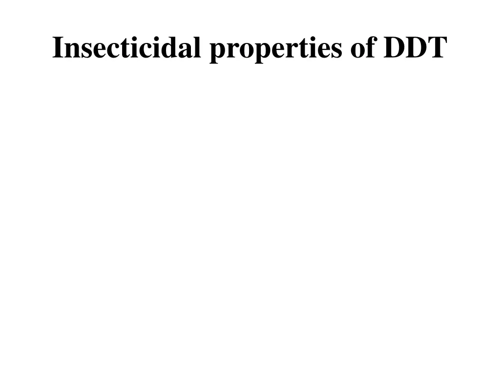 insecticidal properties of ddt