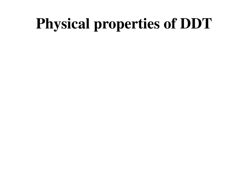 physical properties of ddt