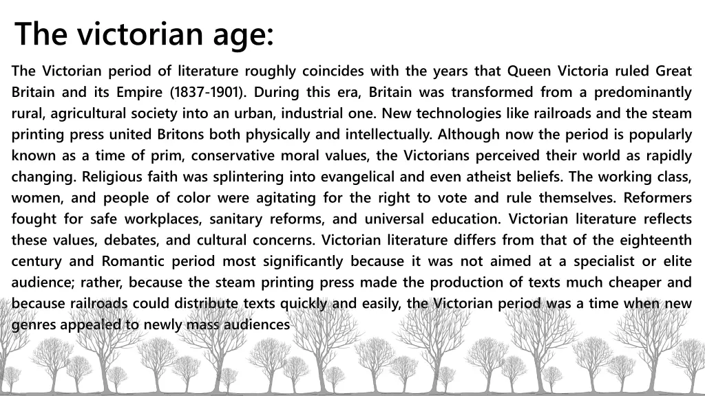 the victorian age the victorian period