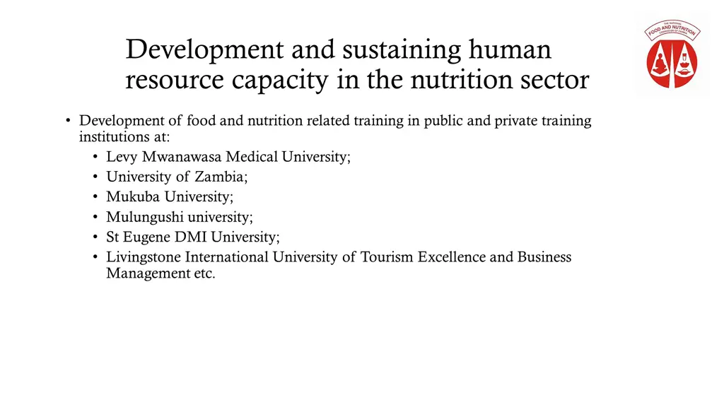 development and sustaining human resource