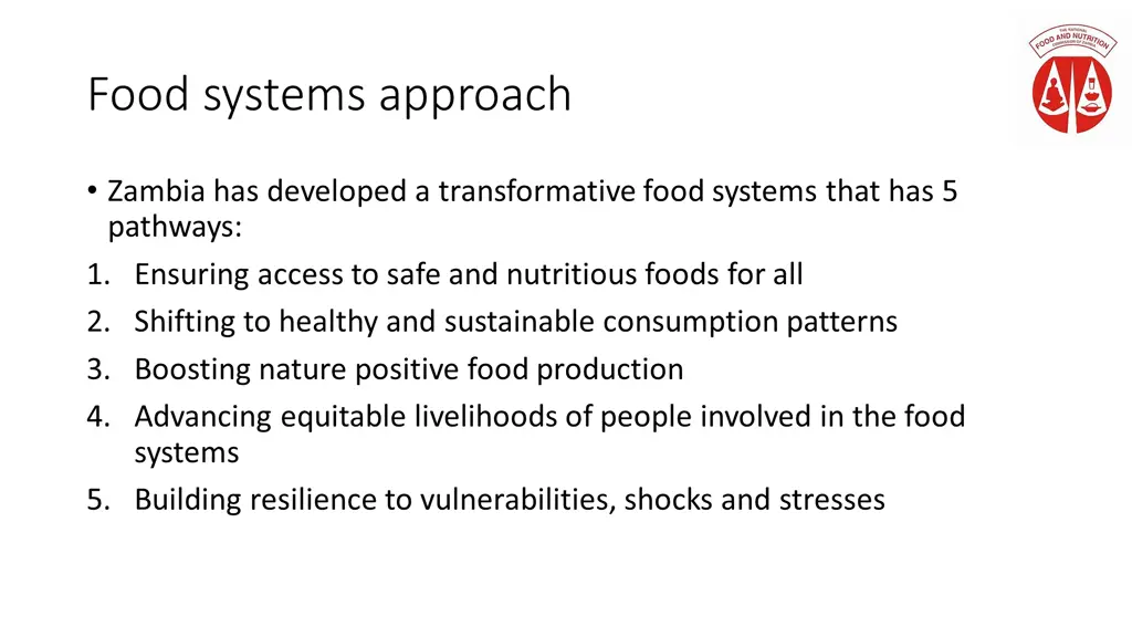 food systems approach