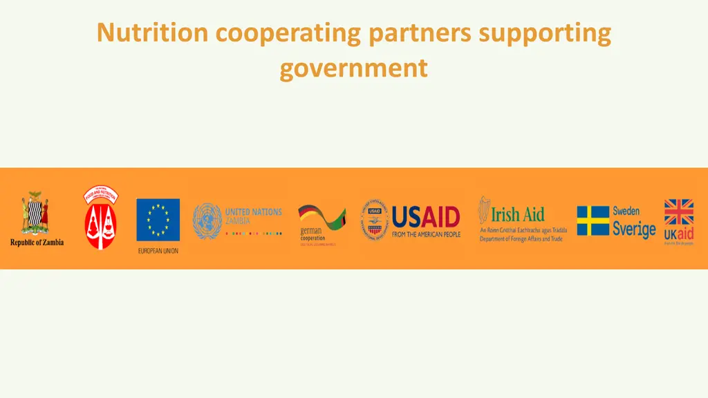 nutrition cooperating partners supporting