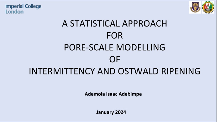 a statistical approach for pore scale modelling